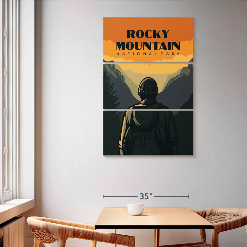 Senne Rocky Mountain Hiking Poster, 65" H x 42" W