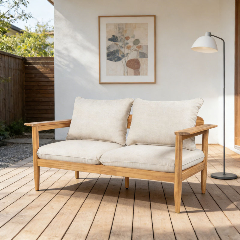 Canapé d'extérieur en bois d'acacia