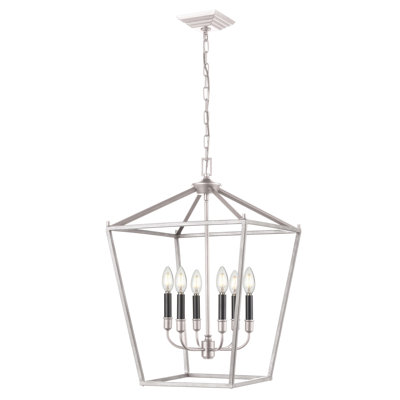 Luminaire suspendu géométrique 6 lumières lanternes Aquasco