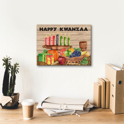'Kwanzaa A1'  by Jean Plout Canvas Wall Art, 16" x 12"