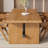 6 - Person Pine Solid Wood Solid Wood Top Double Pedestal Dining Set-98410548-124342618