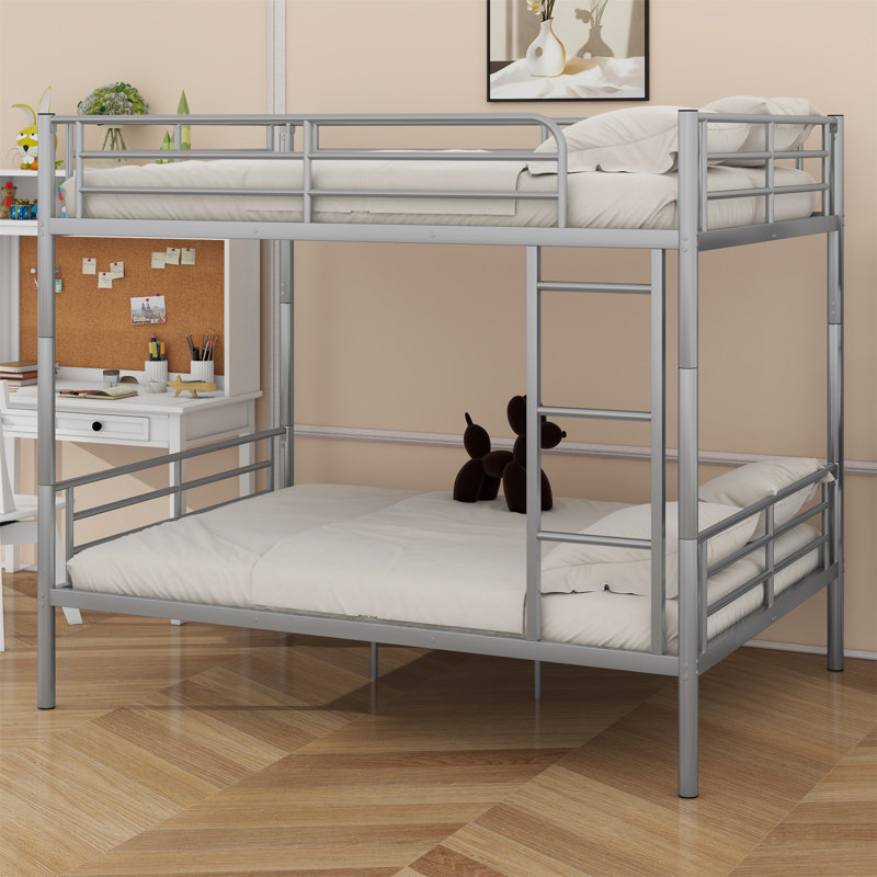 Metal Bunk Bed, Silver