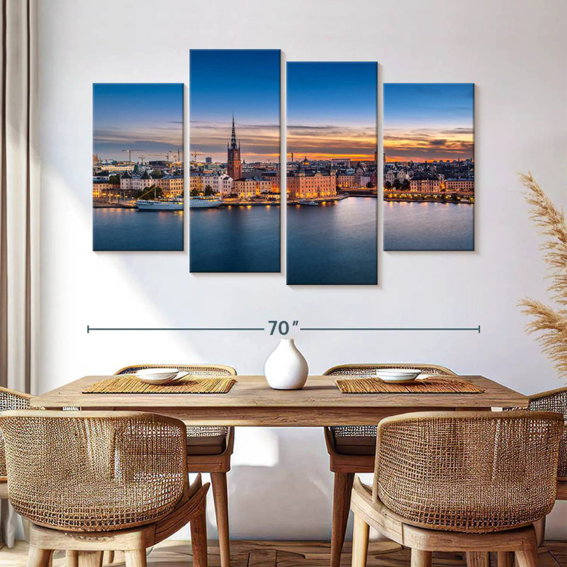 Nicci Stockholm Sunset Skyline, 42" H x 68" W