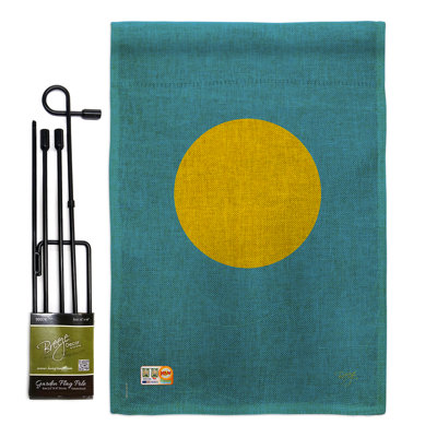 Double Sided 18.5'' H x 13'' W Burlap Flag Set