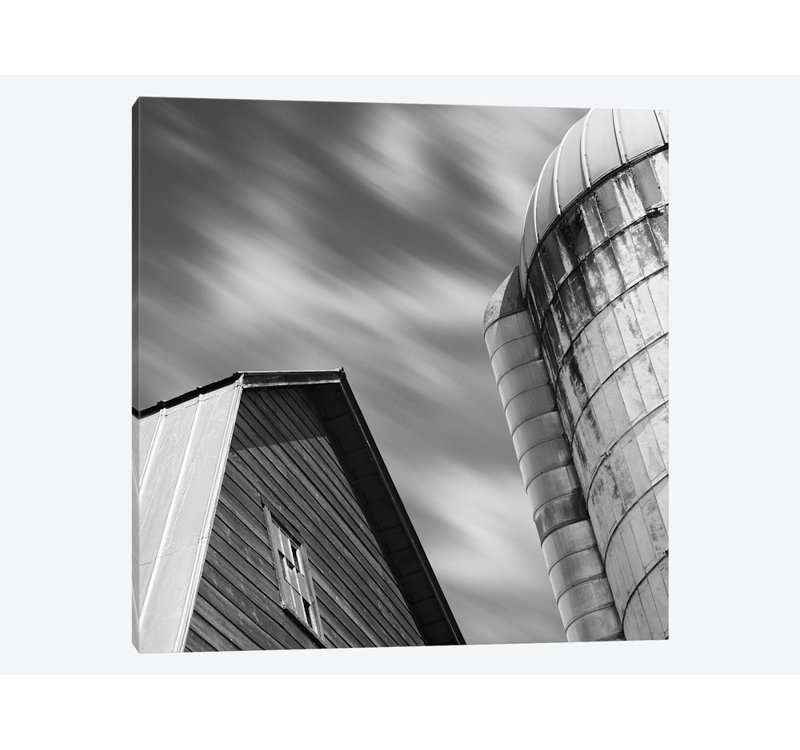 «Barn & Silo», impression sur toile, H 12 po x l 12 po x P 0,75 po, Pas de tapis, Toile tendue
