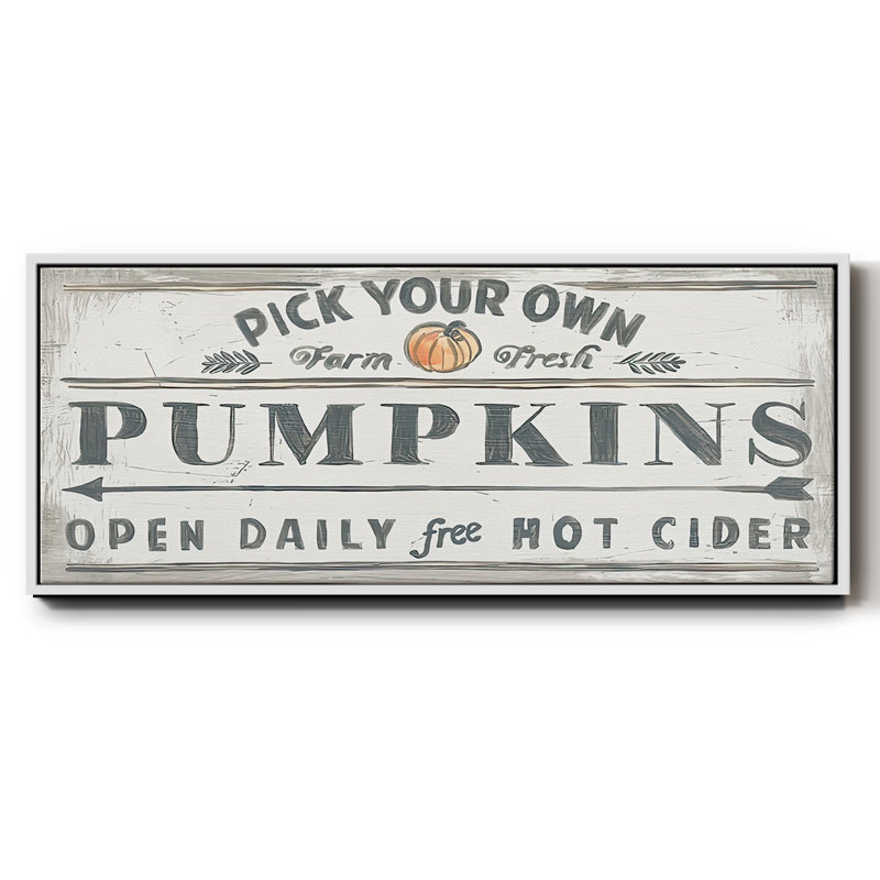 Pumpkin Patch I- Framed Canvas