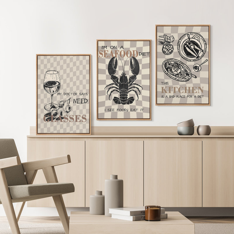 Art mural de cuisine, ensemble de cuisine moderne, décor de cuisine, Naturel, H 24 po x l 16 po
