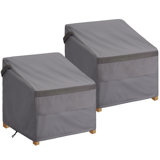Patio Chair Cover Gray 2pcs(Set of 2)