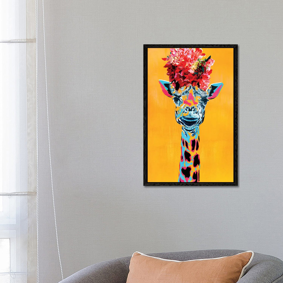 Giraffe von Tadaomi Kawasaki - Galerie-verpackte Leinwand Giclée auf Leinwand