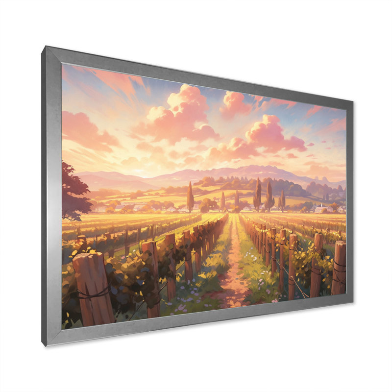 Valley Getaway III - Imprimé, H 34 po x l 44 po x P 1,5 po, Cadre simple argenté