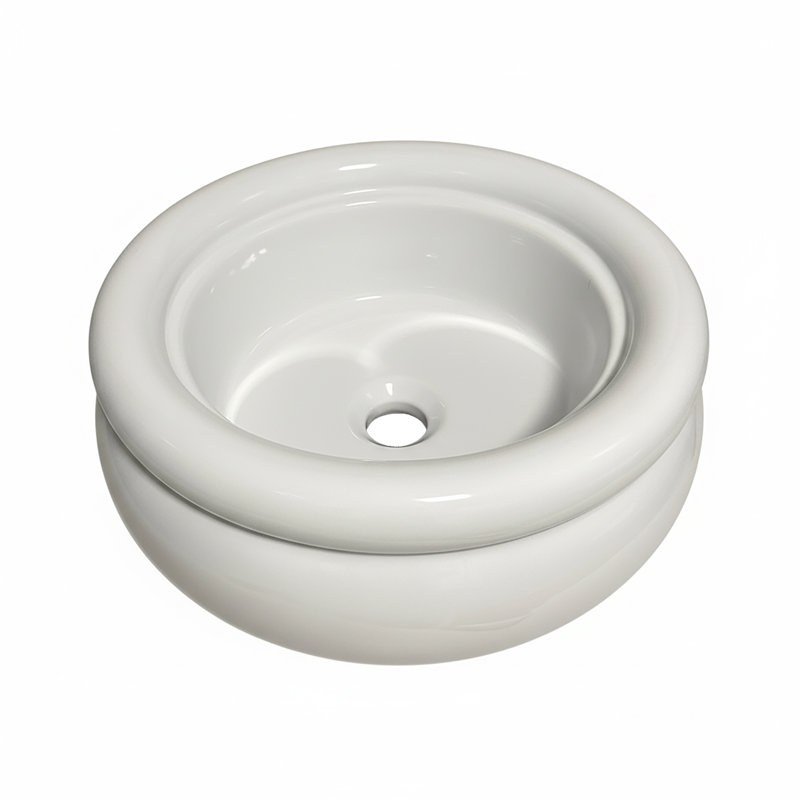 Victorian Collection Hand-Finished Italian Fireclay Vanity Vessel Sink