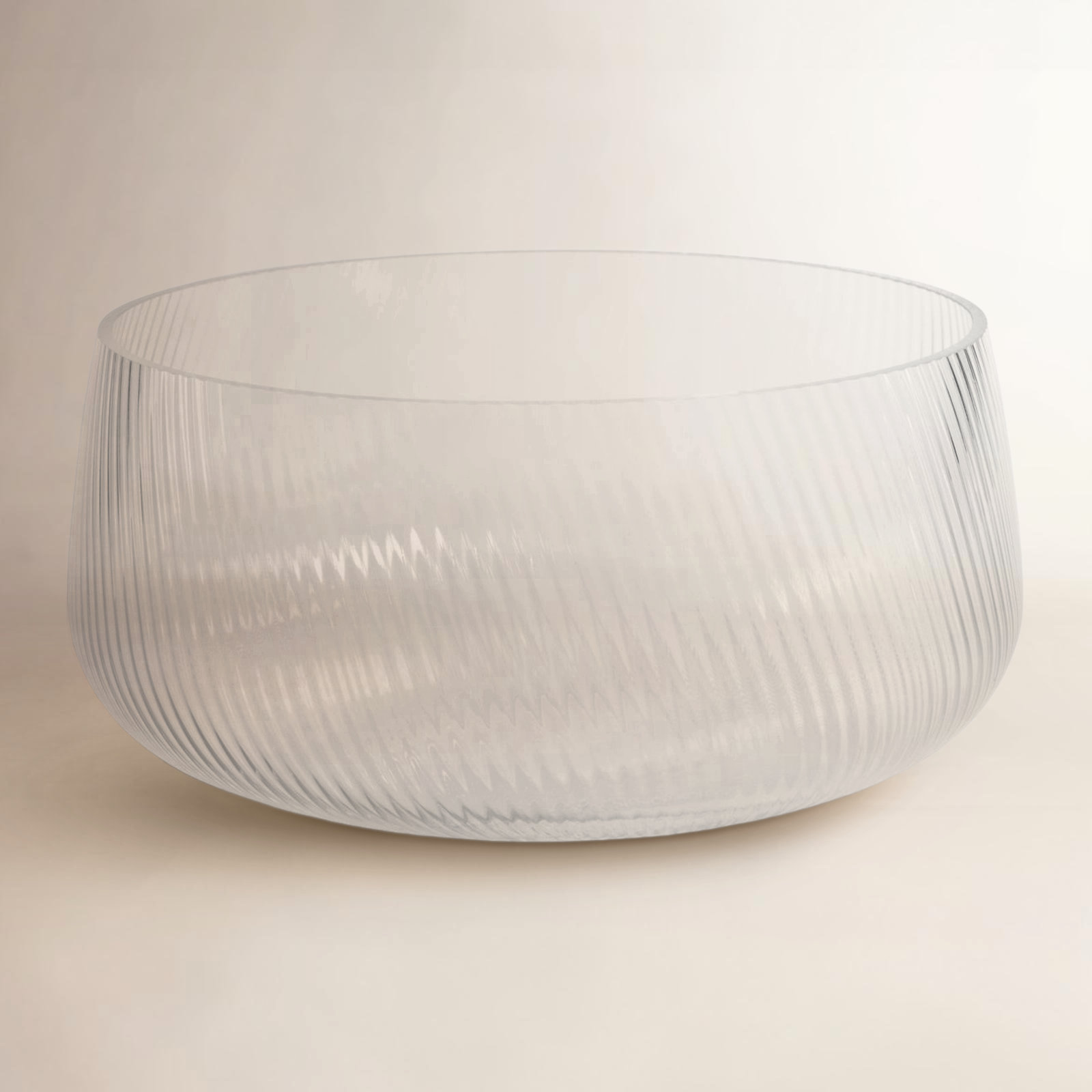 Jinane Rippled Glass Serving Bowl, 5" H x 10.75" W