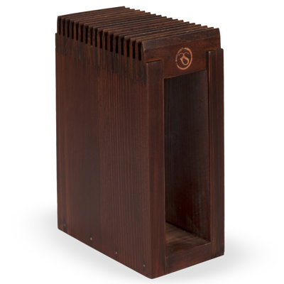 Rustic State 17 Slot Pine Knife Block