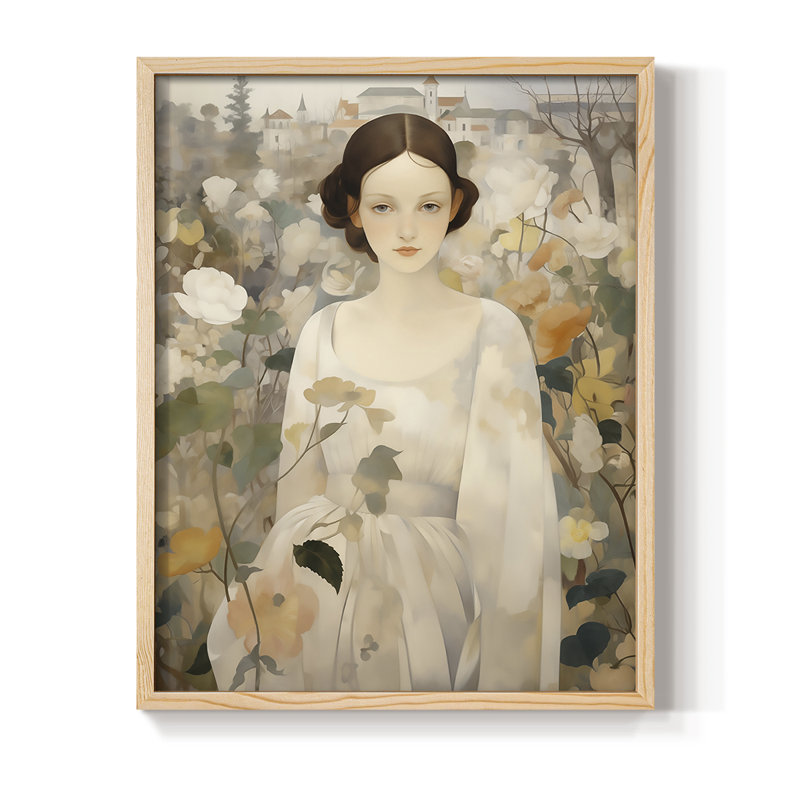 Reproduction encadrée WOMEN Series DLXV III - bois massif, H 11 po x l 9 po