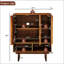 Buffet moderne du milieu du siècle avec design à lattes grillagées, grand espace de rangement et étagères réglables pour une utilisation polyvalente à la maison-1778386645