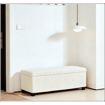 Fin de banc de lit, banc de repose-pieds avec rangement