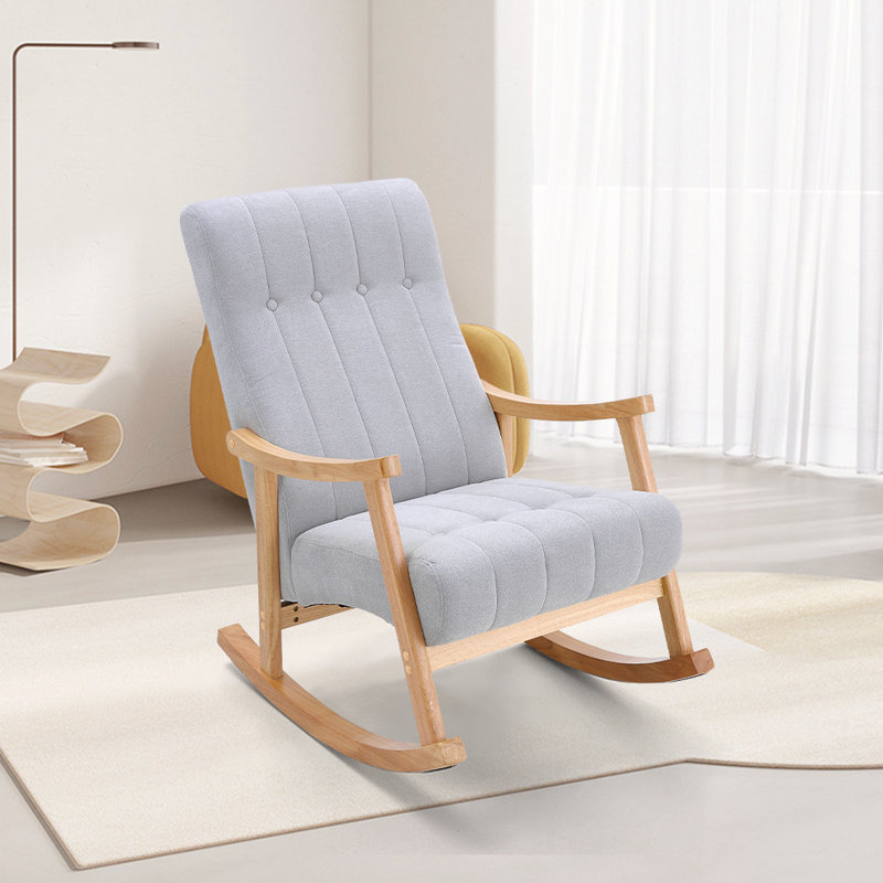 Maygen Rocking Chair, Light Grey