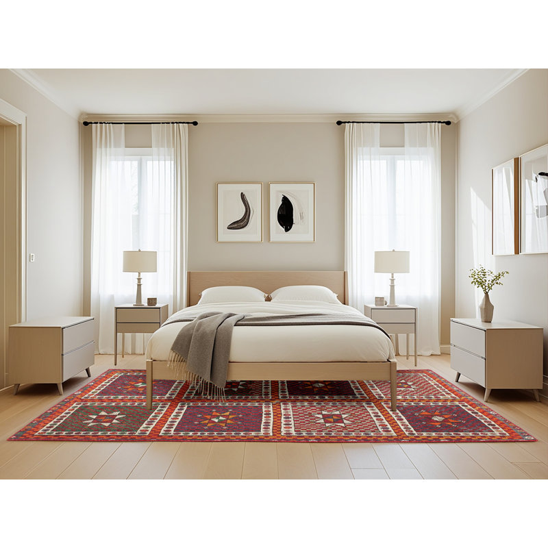 Tapis marron Southwestern, Rectangle 5 pi x 8 pi