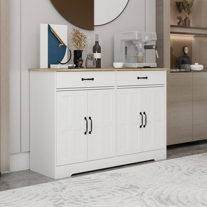 47.95" Buffet Cabinet With 2 Drawers For Dining Room, 32.05" H x 47.91" W x 15.31" D