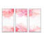 Abstrait fleurs roses éclaboussures II - ensemble d'art moderne sur toile encadrée moderne de 3-448107064-448107079
