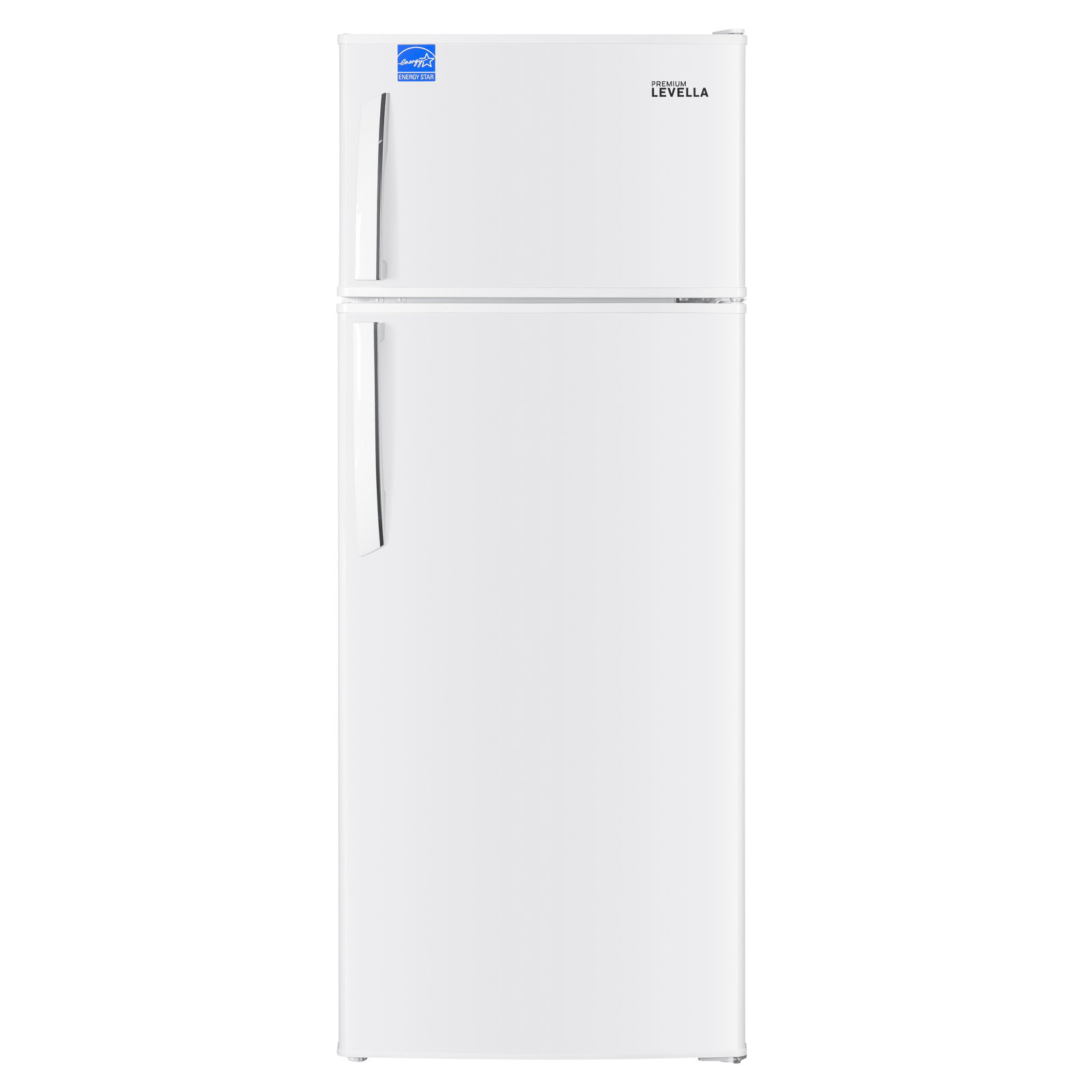 Premium Levella - 7.3 CuFt Top-Mount Refrigerator with Three Full-Width Door Balconies - White | Fridge.com