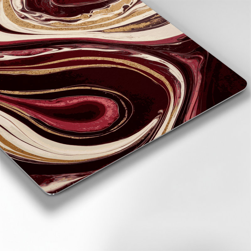 Art abstrait abstrait en métal brun 71, 8" H x 8" W