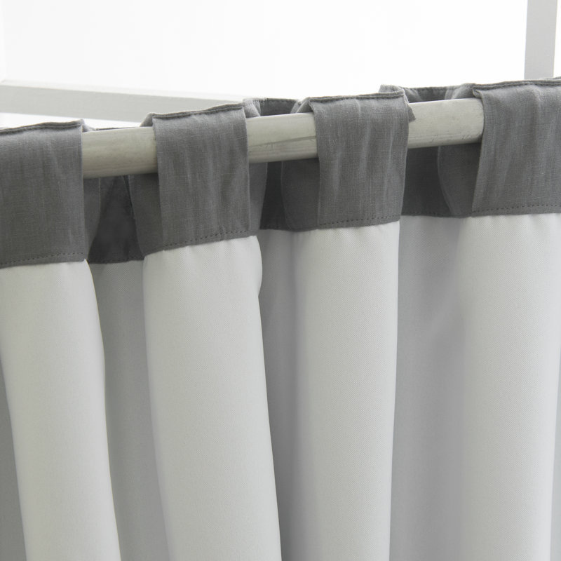 Rideau simple occultant et isolant Gabriella, Gris foncé