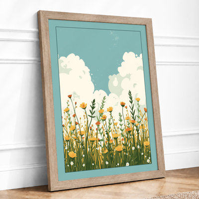 Summer Meadow Modern - Framed Print