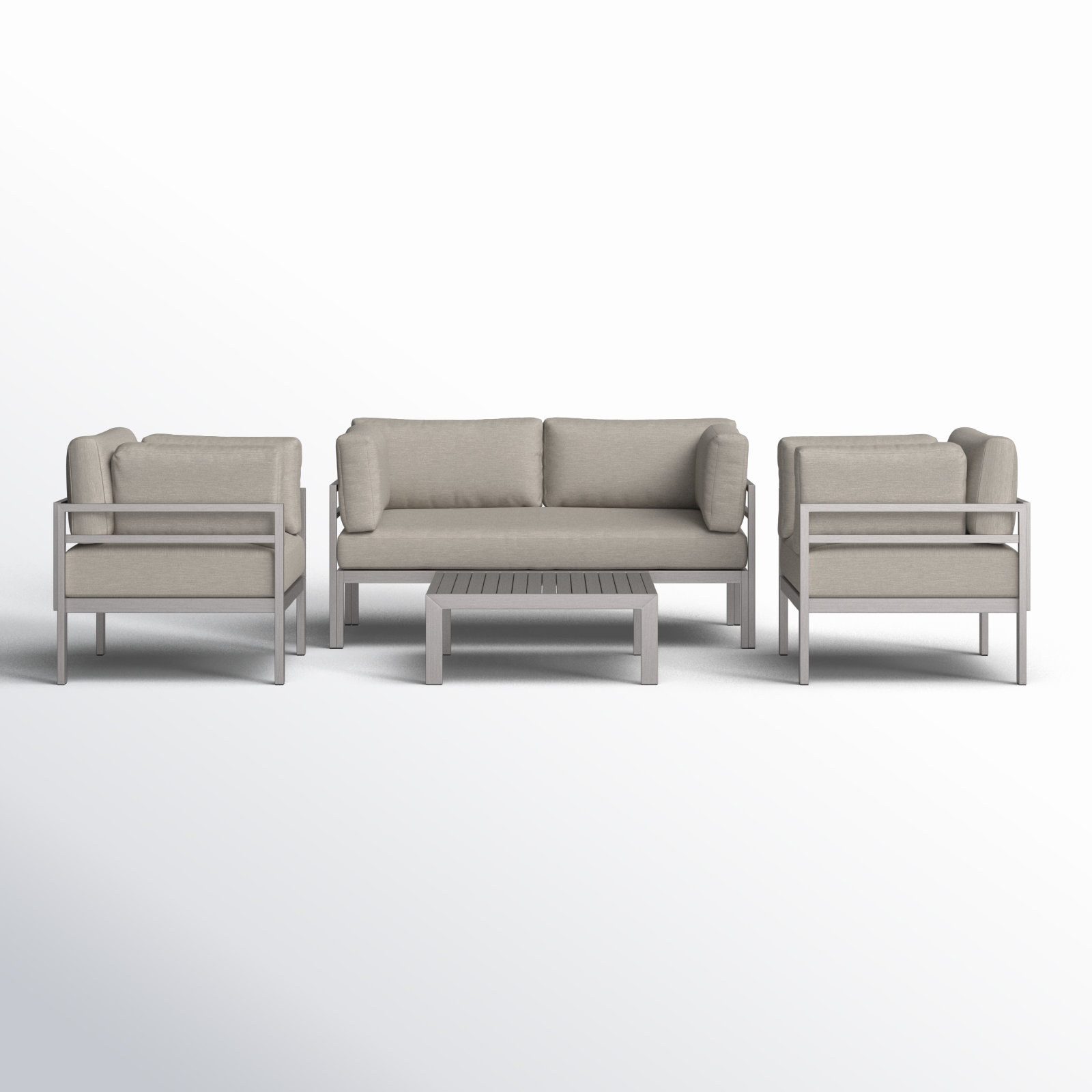 Novae 4 - Person Patio Conversation Set with Cushions, Gray