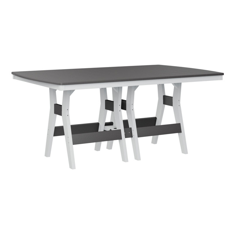Table de bar rectangulaire de 72 po Bulger, Gris fumée, H 38,87 po x l 72 po x P 44 po