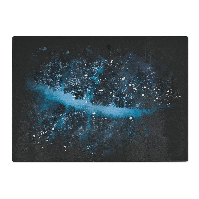 Tempered Glass Walking Through the Forest Paint Splash Chopping Board, 20 cm x 28.5 cm