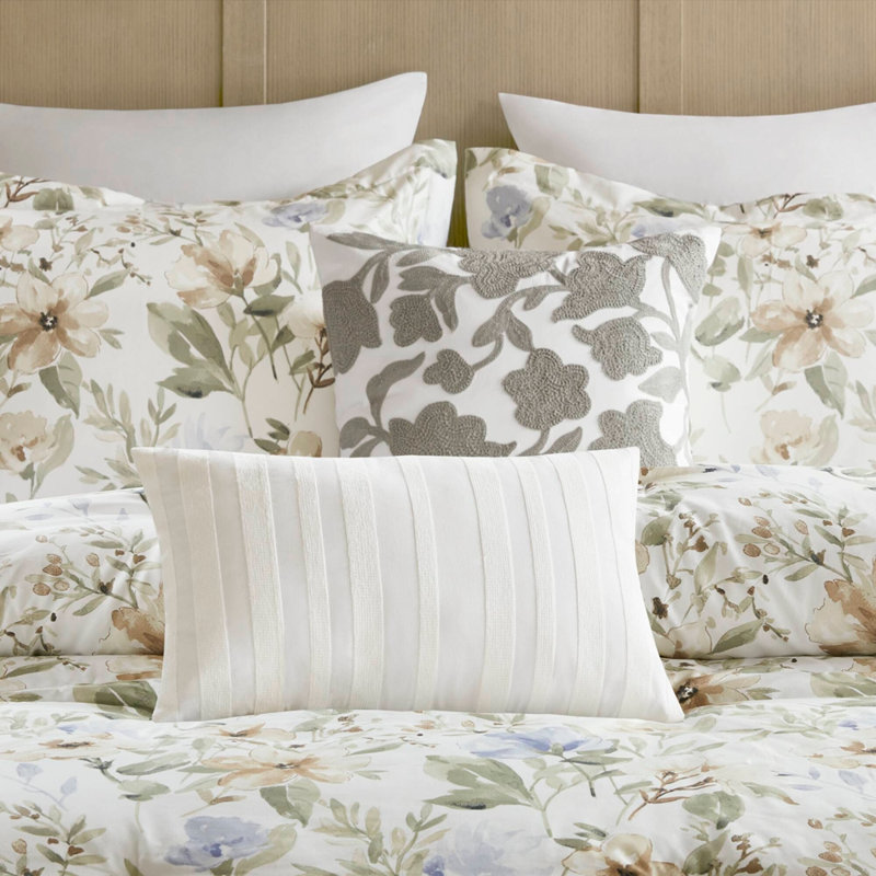 Ensemble d'édredon surdimensionné en satin de coton 6 pièces Cal King