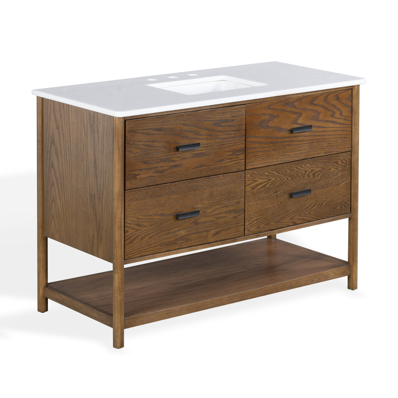 Kaplan 48" Single Bathroom Vanity, Medium Oak