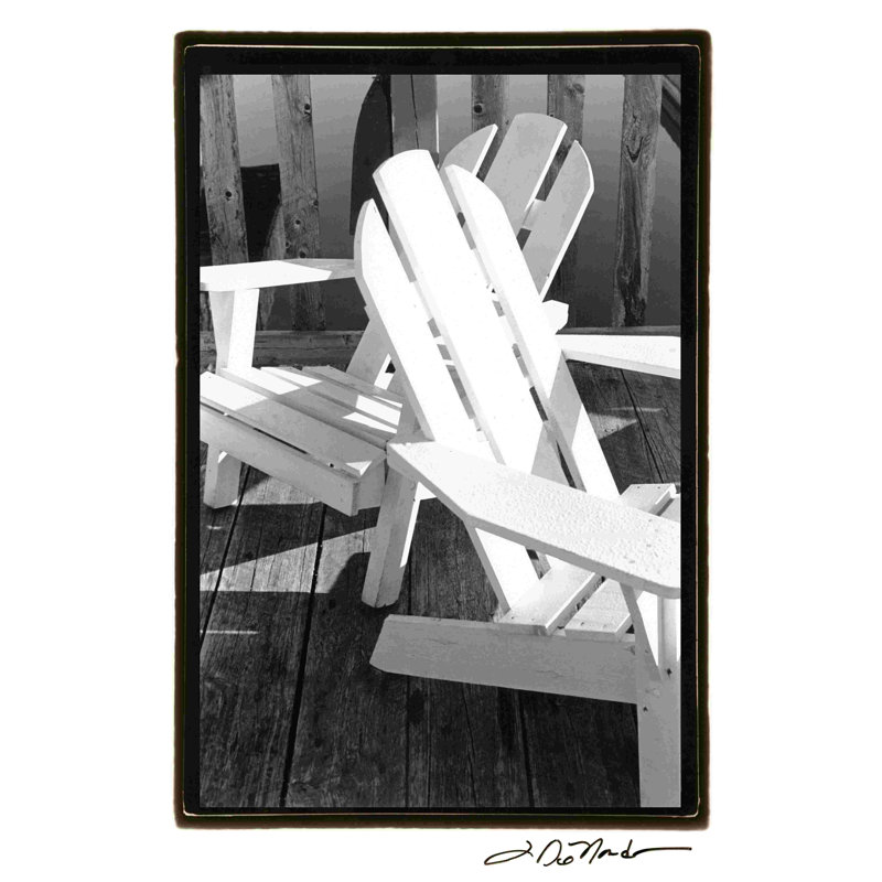 " Seating For Two " by Laura DeNardo, 18" H x 12" W