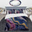 Ensemble de housse de couette en marbre bleu et or Abstract Essence III - Abstract Marble-101243621