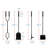 Fatema Iron Fireplace Tool Set