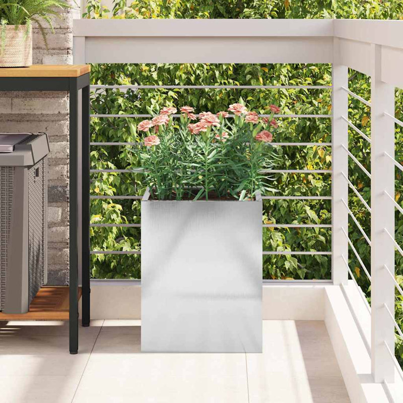 Garden Planter Decor Outdoor Modern Holder Metal Flower Pot Minimalist, 40cmH x 32cmW x 32cmD
