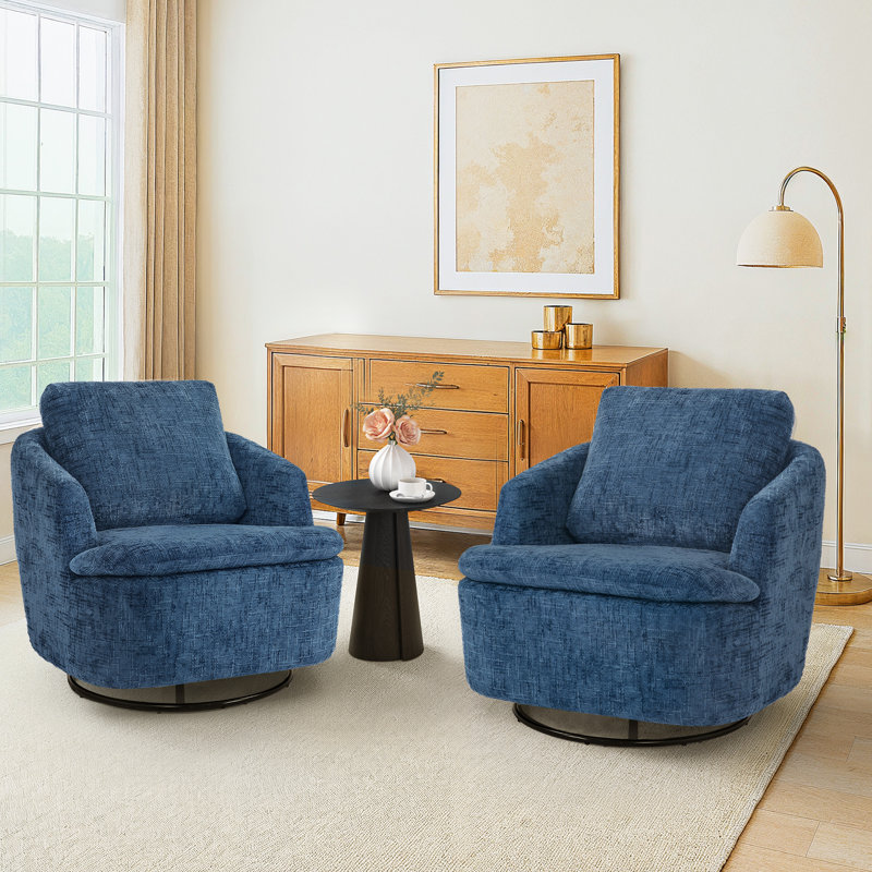 Fauteuil oscillant surdimensionné Arthur, Bleu profond