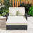 PE Rattan Chaise Lounge with Adjustable Backrest, High-Density Cushions and Footrest-1838018959