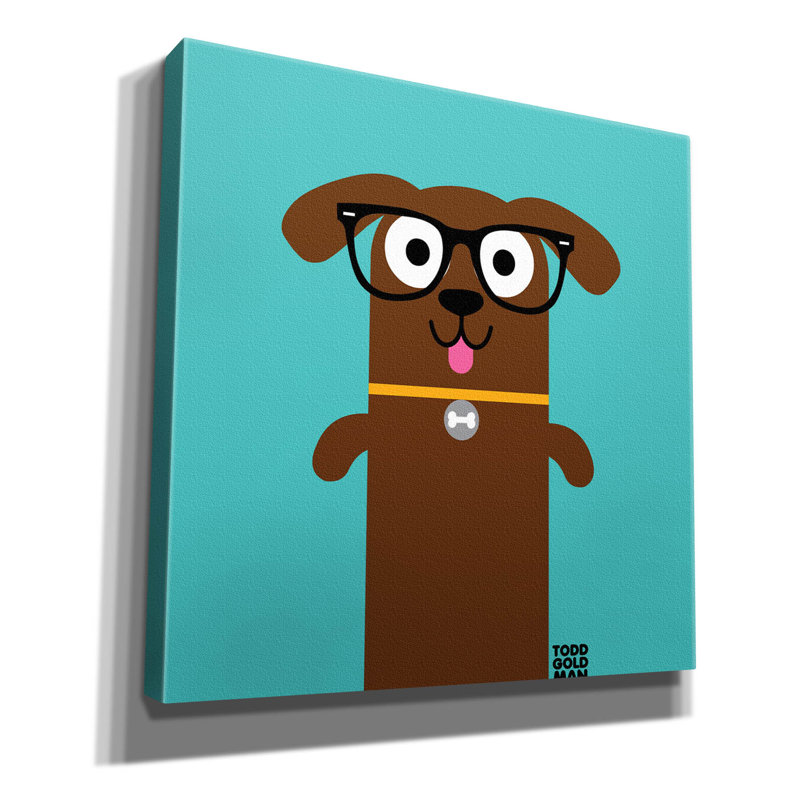 " Bow Wow Dachshund " by Todd Art, 12" H x 12" W x 0.75" D