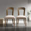 Ensemble de 2 chaises de salle à manger rembourrées avec pieds en bois d'hévéa massif, capacité de poids de 330 lb-1028715104-1028715105
