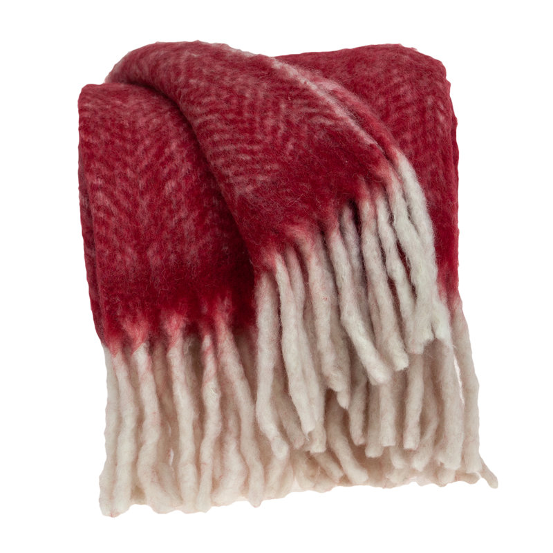 Parkland Collection Nagar Red 52" x 67" Woven Handloom Throw Blanket, Red