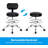 Adjustable Foot Rest Rolling Stool, Multi-Purpose Office Desk Chair, Thick Seat Cushion