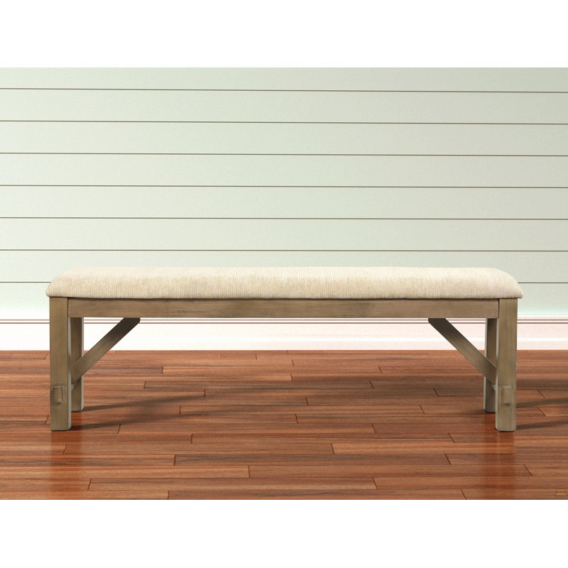 Raven Wood Fabric Upholstered Dining Bench, Brown