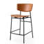 Fifties Upholstered Stool with Metal Frame-46242968