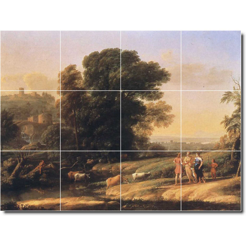 Carreau de peinture murale 24 po x 18 po 6 po x 6 po, Paysage 05574
