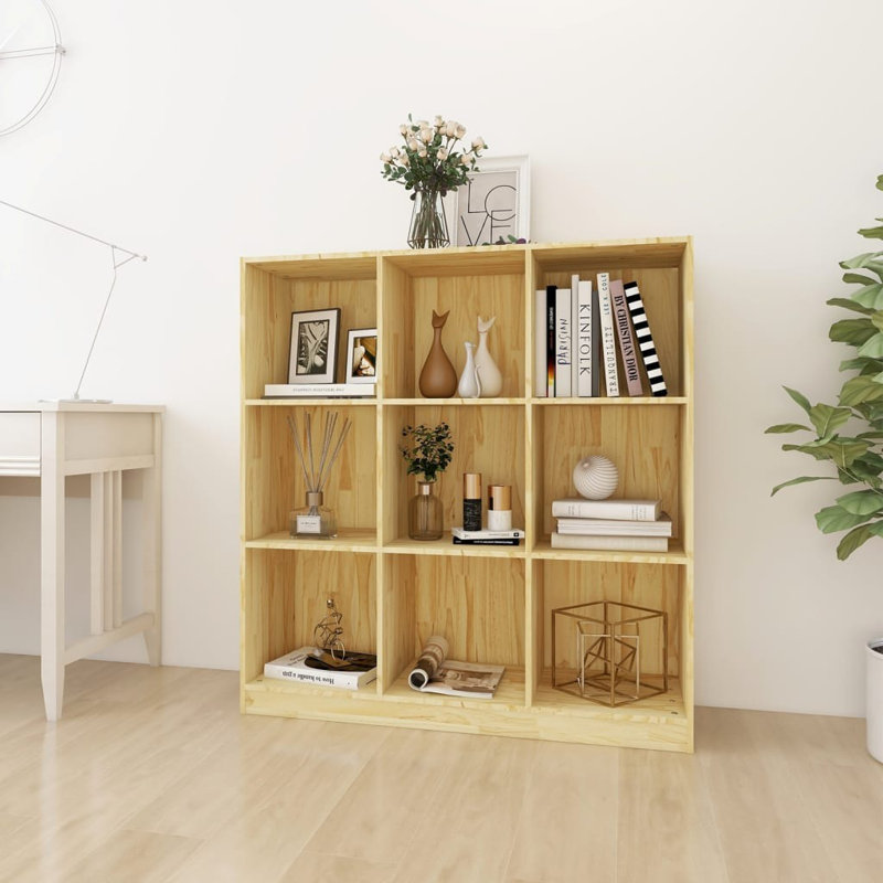 vidaXL Book Cabinet/Room Divider Storage Bookshelf Bookcase Solid Wood Pine, Brown