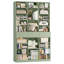 Bibliothèque de rangement en bois 75 "avec tablettes réglables-728972106