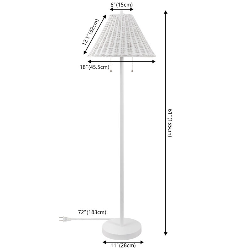 Lampe sur pied igby, Blanc
