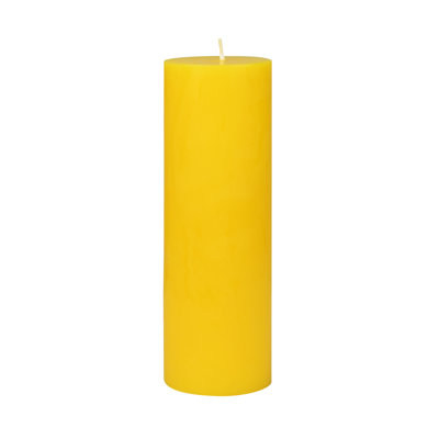 9 Inch Yellow Citronella Pillar Candle